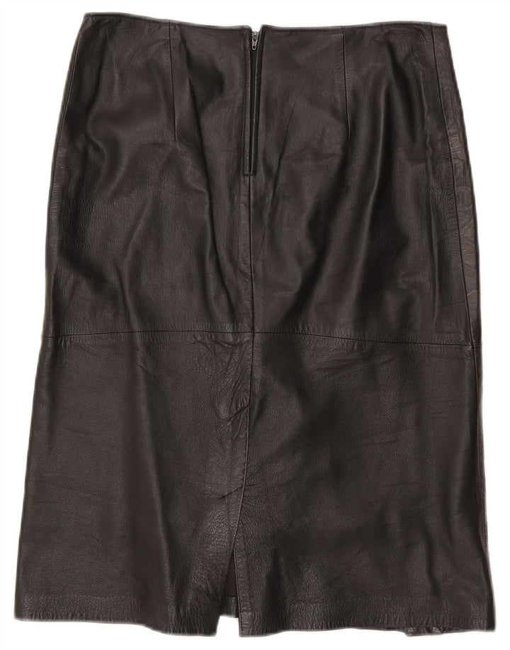 Vintage Damen Lederrock W30 Medium Schwarz