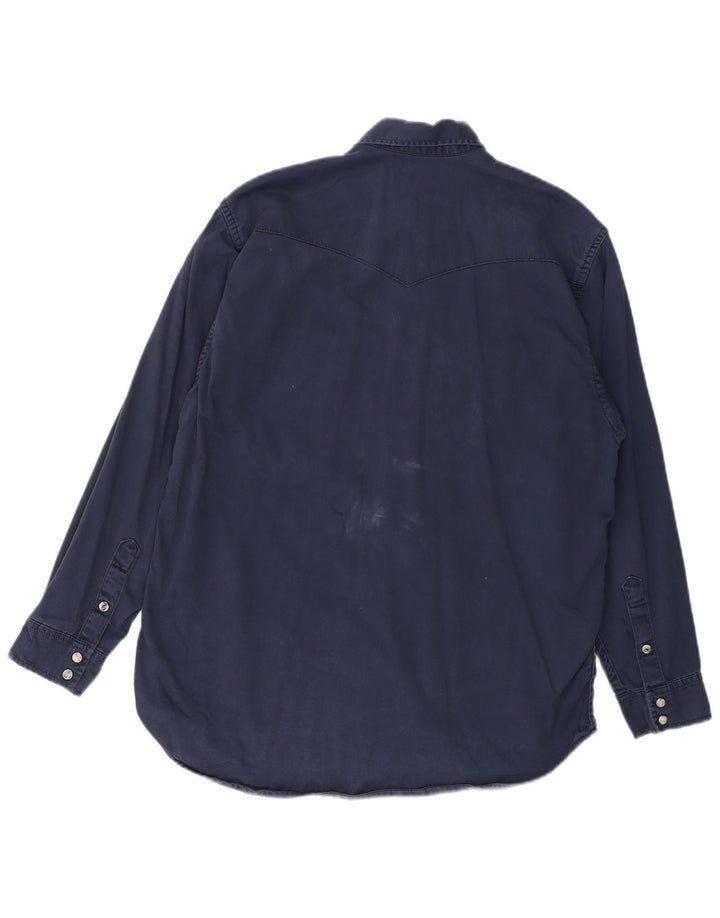 Lee Mens Shirt Small Navy Blue Cotton