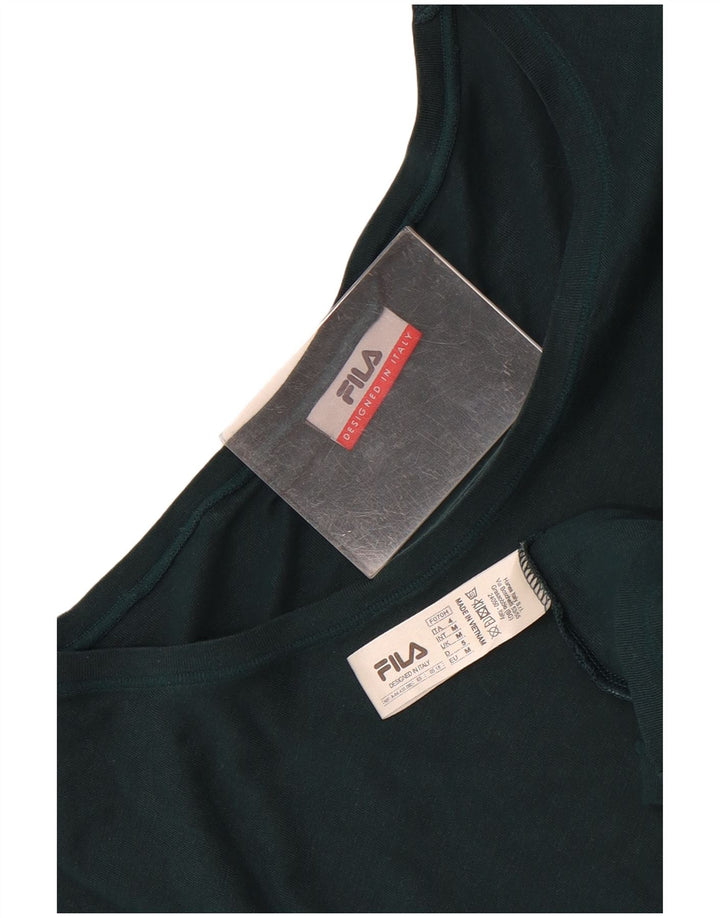 Fila Mens T-Shirt Top Medium Green Cotton