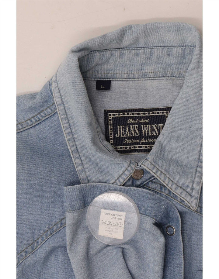 chemise en denim homme vintage grand coton bleu