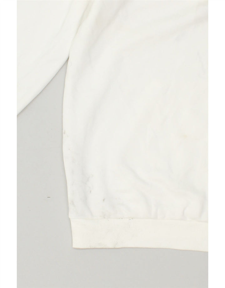 PUMA Mens Graphic Hoodie Jumper Small White Cotton | Vintage Puma | Thrift | Second-Hand Puma | Used Clothing | Messina Hembry 