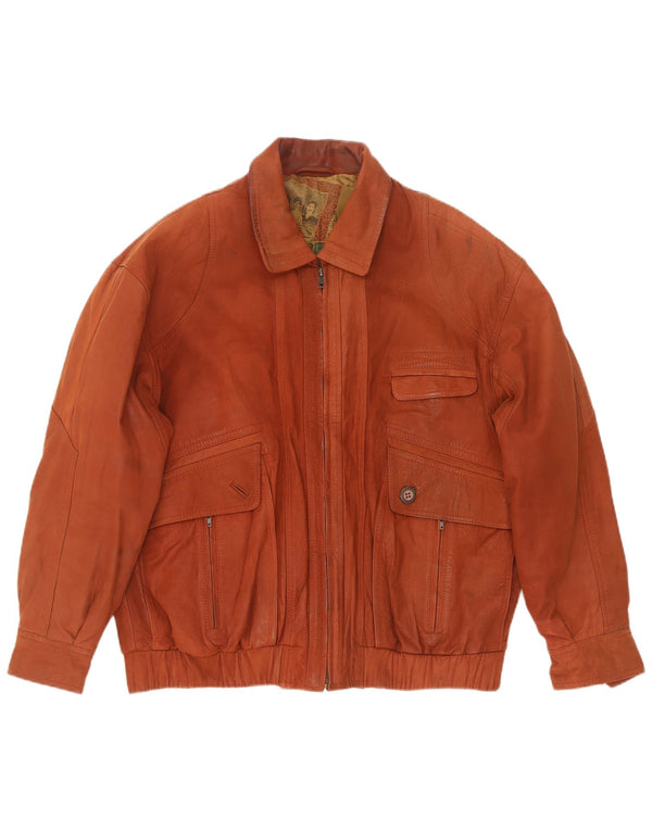 Vintage Herren Lederjacke IT 46 Small Brown