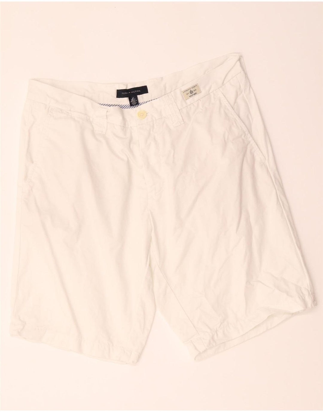 Tommy Hilfiger Mens Chino Shorts W34 Large White Cotton
