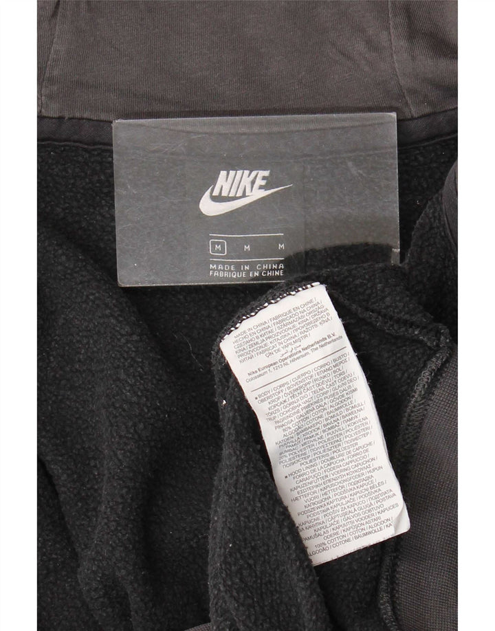 Nike Mens Zip Hoodie Sweater Medium Black Colourblock Cotton