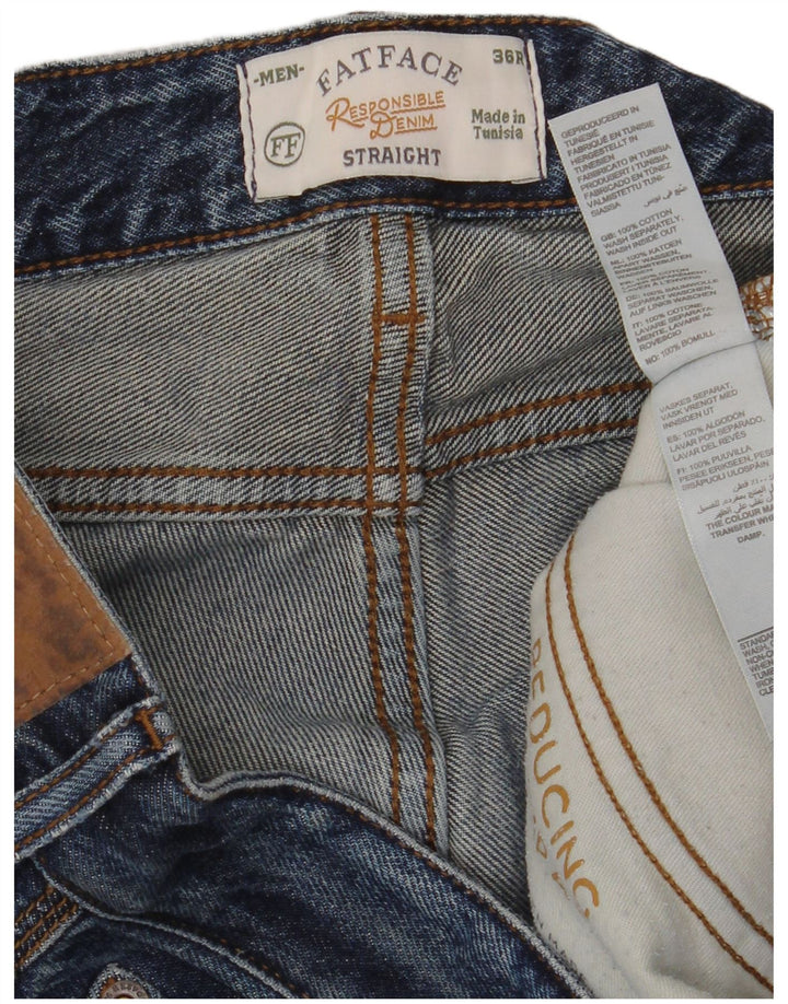 Fat Face Mens Straight Jeans W36 L32 Blue Cotton