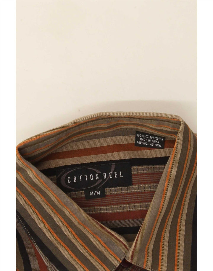 Camisa de corte regular para hombre Cotton Reel con rayas verdes medianas