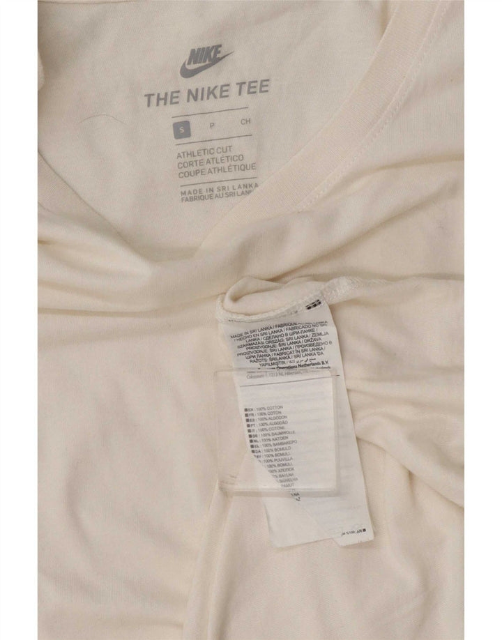 Nike Herren Athletic Cut T-Shirt Top Small aus weißer Baumwolle
