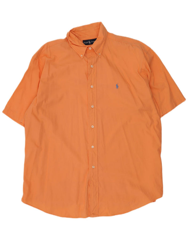 Camicia Ralph Lauren da uomo Blake a maniche corte vestibilità rilassata grande cotone arancione