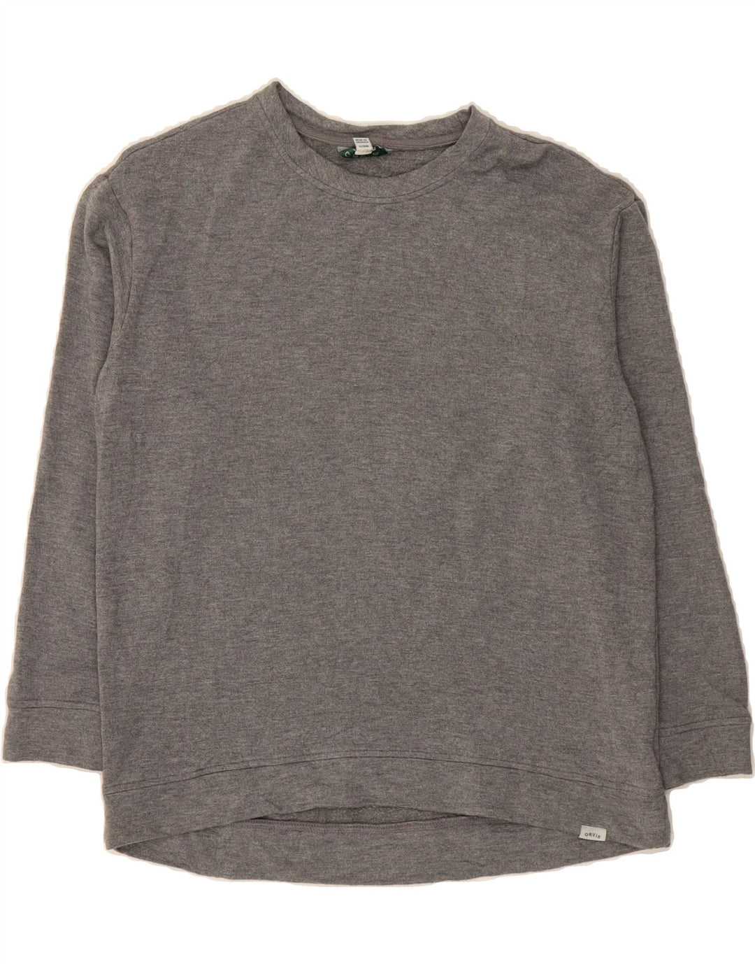 ORVIS Womens Oversized Sweatshirt Jumper UK 10 Small Grey Polyester Vintage Orvis and Second-Hand Orvis from Messina Hembry 