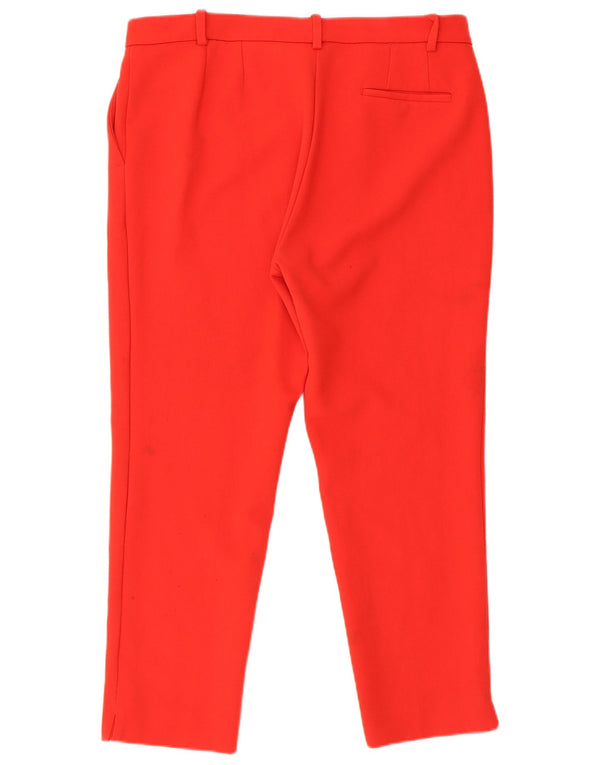 Marks & Spencer Womens Tapered Cropped Trousers UK 16 Large W34 L26 Red