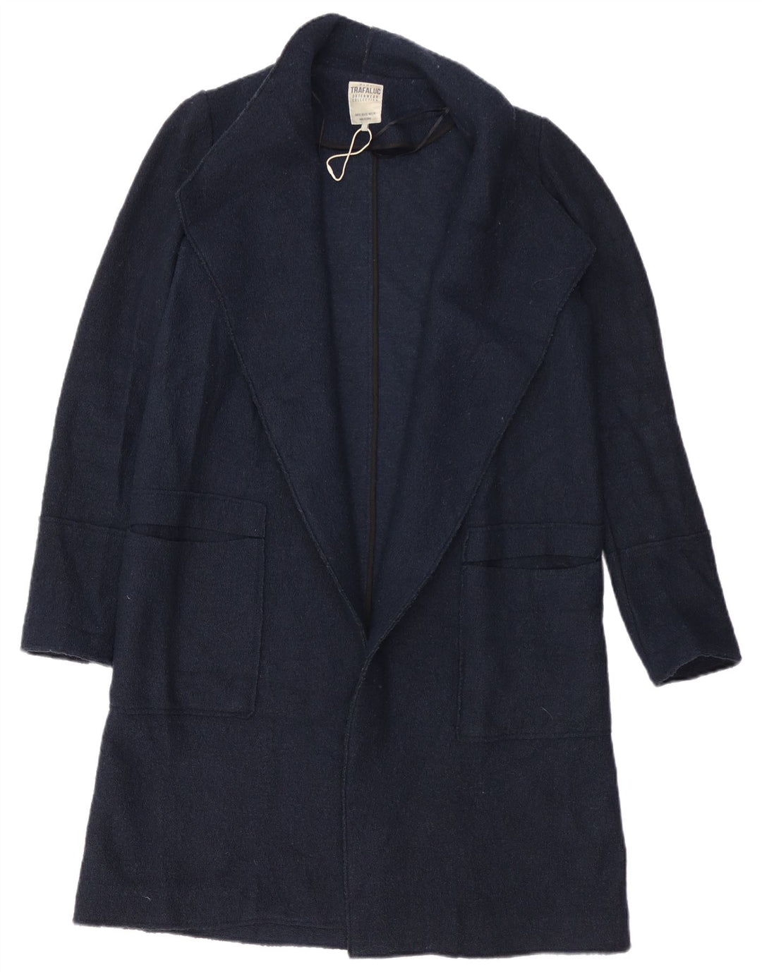 Zara Mujer Abrigo Extragrande UK 6 XS Azul Marino