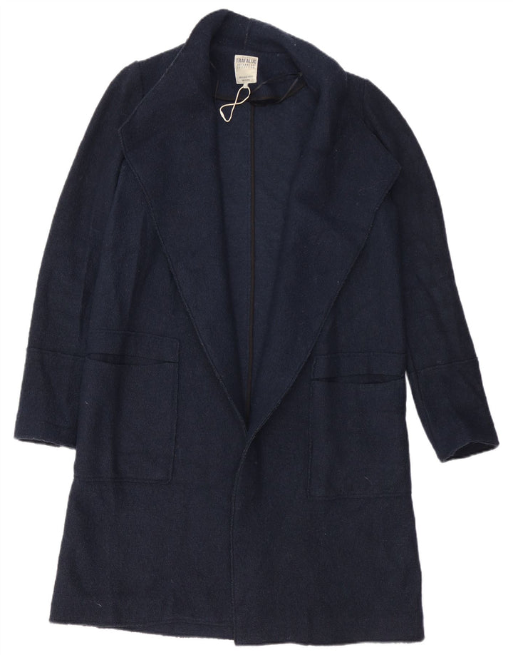 Zara Mujer Abrigo Extragrande UK 6 XS Azul Marino