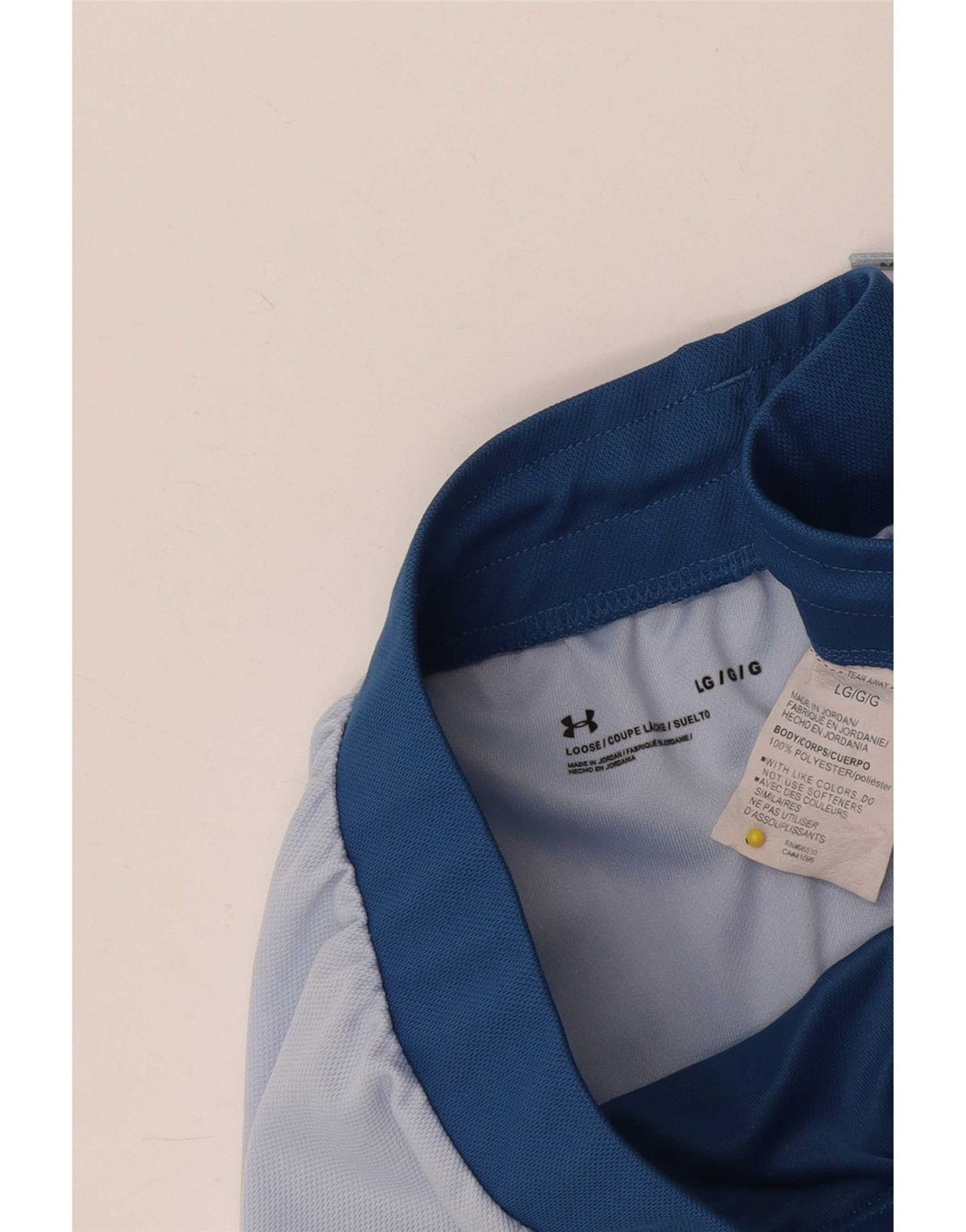 Pantaloncini sportivi da uomo Under Armour grandi in poliestere color block blu