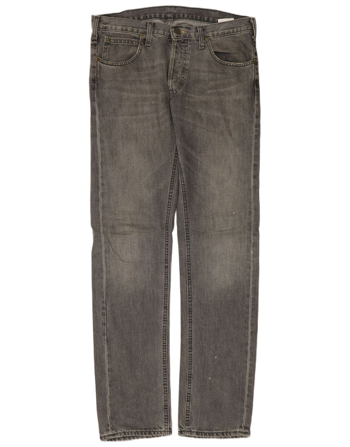 LEE Mens Daren Straight Jeans W33 L34 Grey Cotton