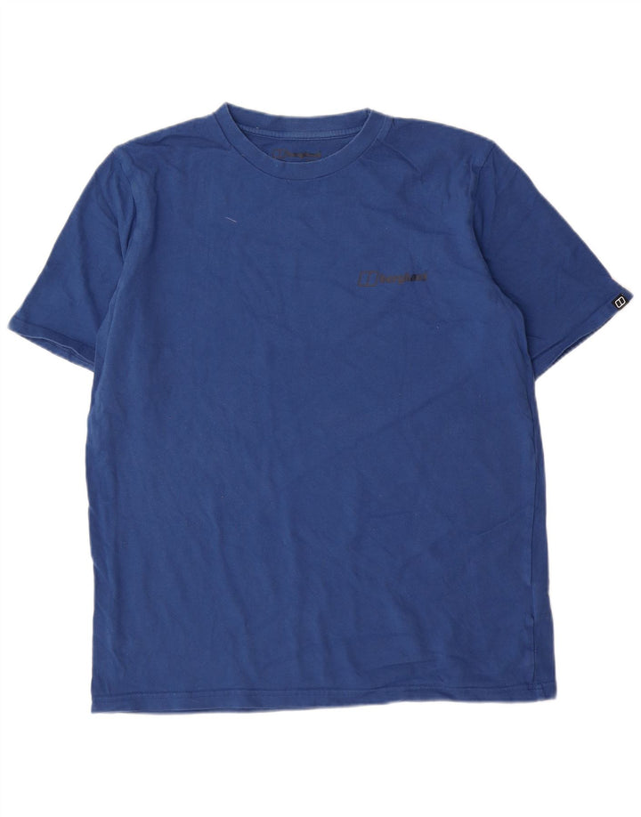 Berghaus Herre T-Shirt Top Stor Blå Bomuld