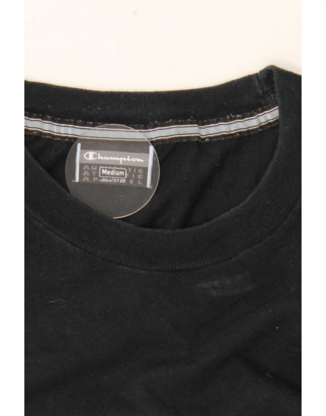 Champion Herre Grafisk T-Shirt Top Medium Sort
