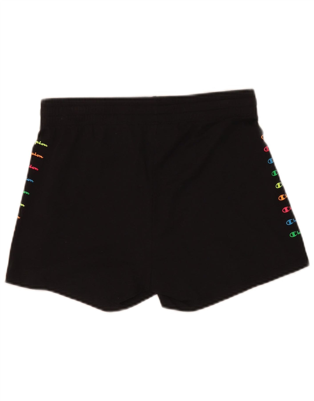 Champion Womens Graphic Sport Shorts UK 12 Medium Black