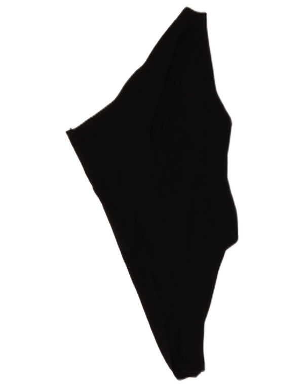 Zara Body De Un Hombro Para Mujer UK 42 Mediano Algodón Negro