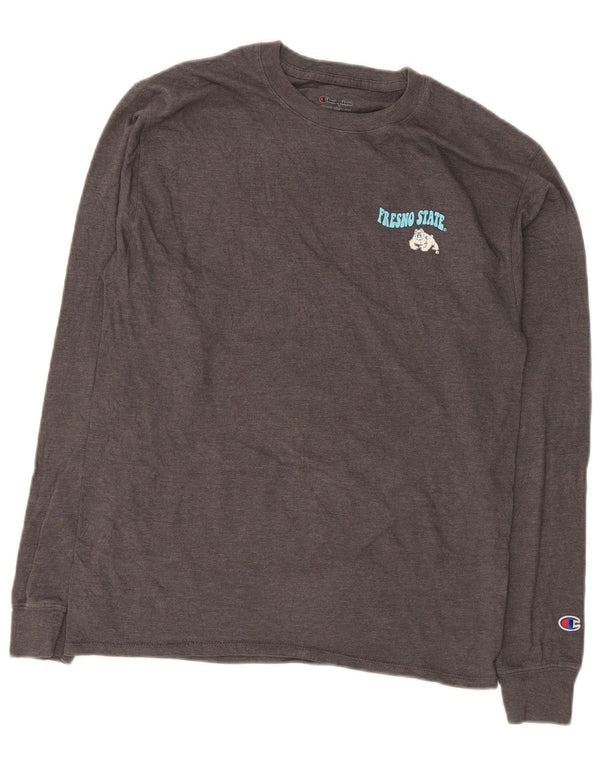 Champion Fresno State Bulldogs Graphic Top da uomo a maniche lunghe grigio medio