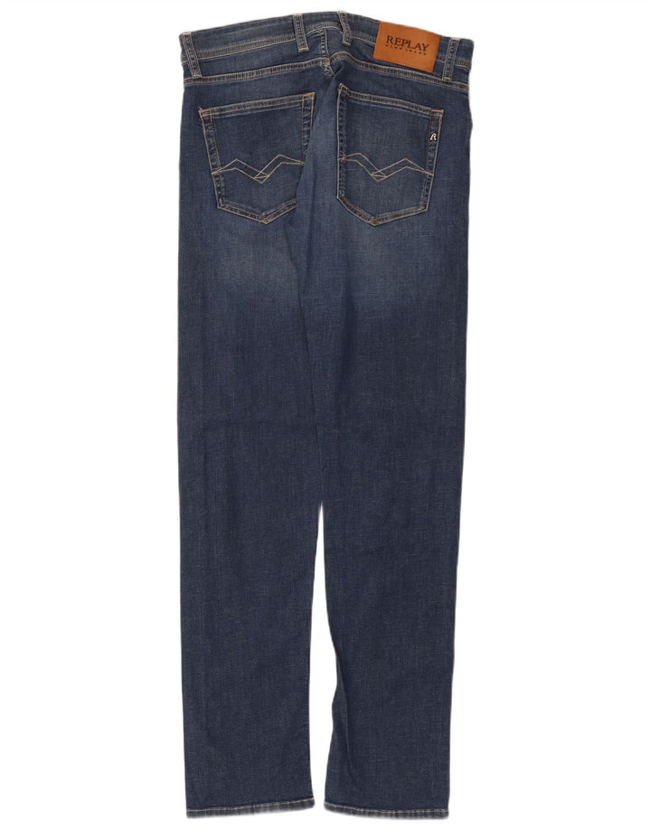 Replay Jean Grover Slim Femme W30 L32 Bleu Marine
