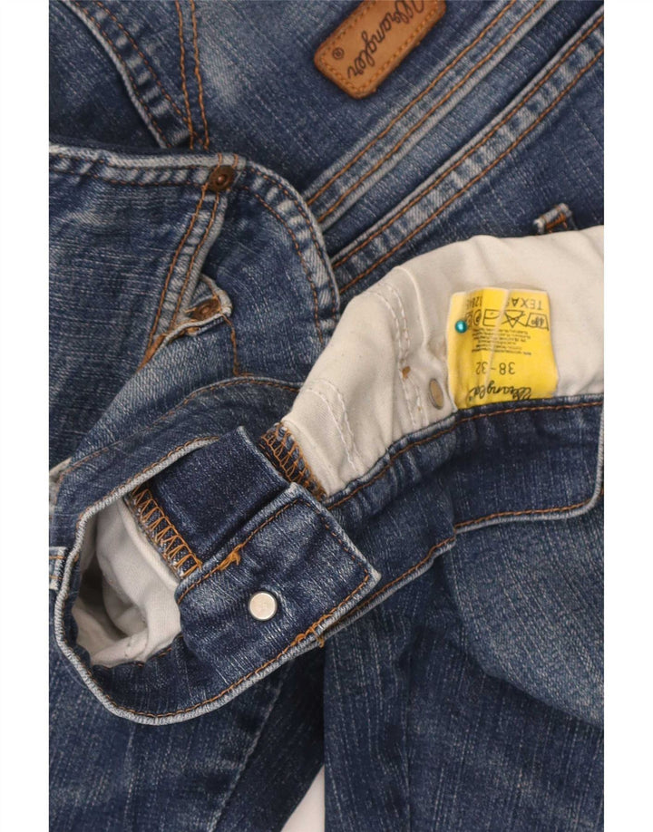 Wrangler Mens Texas Straight Jeans W38 L32 Blue Cotton