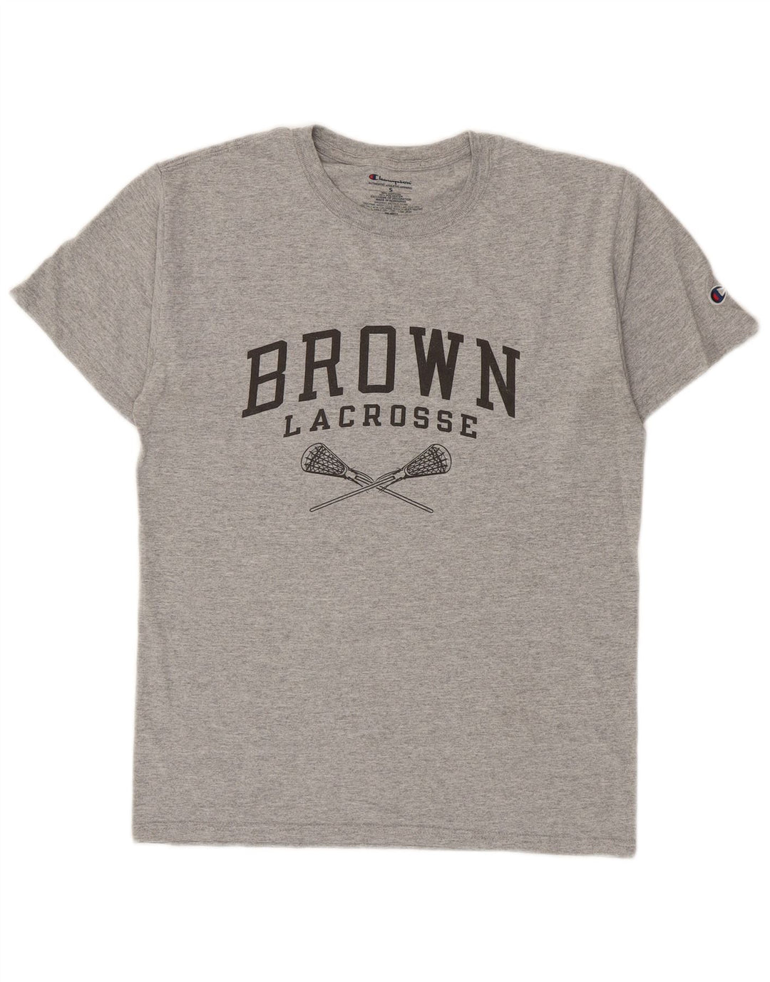 T-shirt grafica da uomo Champion Top piccola in cotone grigio