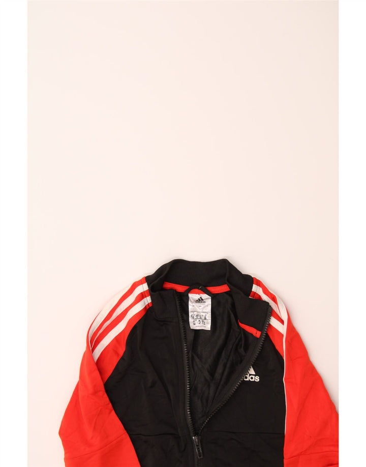 ADIDAS Boys Tracksuit Top Jacket 5-6 Years Black Colourblock Polyester Vintage Adidas and Second-Hand Adidas from Messina Hembry 