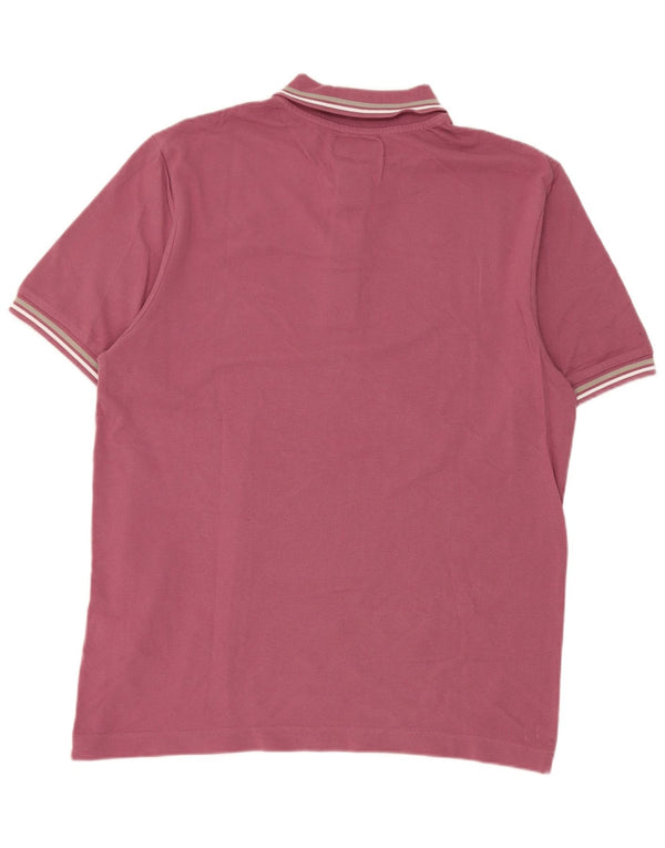 Kappa Mens Polo Shirt Large Pink Cotton