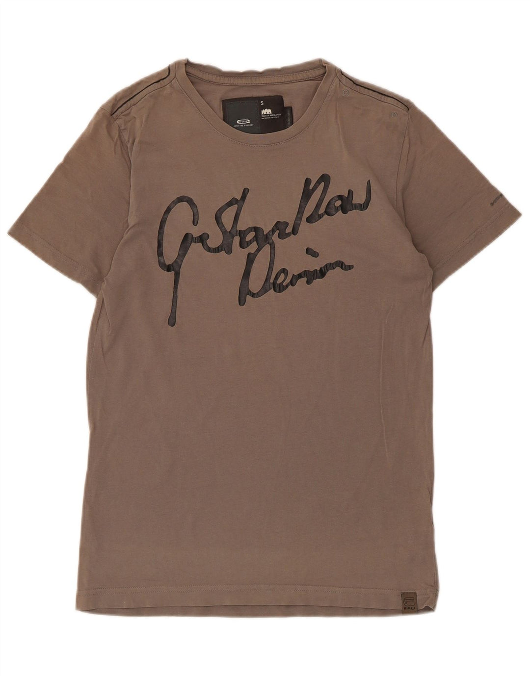 G-Star Herre grafisk T-shirt top lille brun bomuld