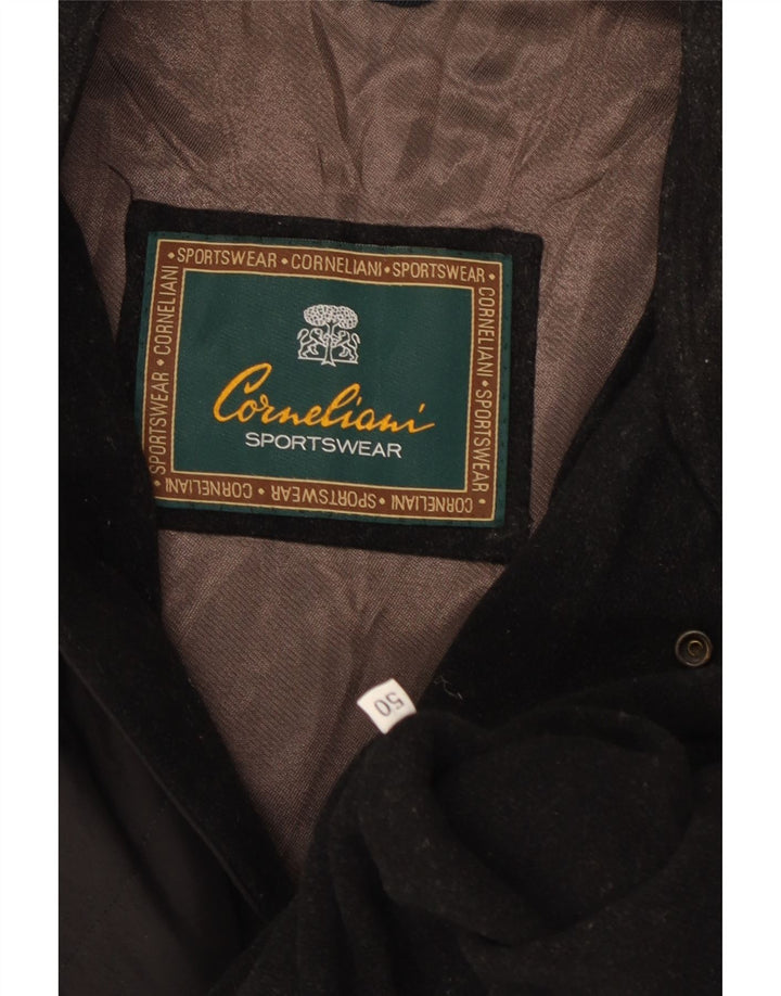 Corneliani Mens Quilted Jacket IT 50 Large Black Classic