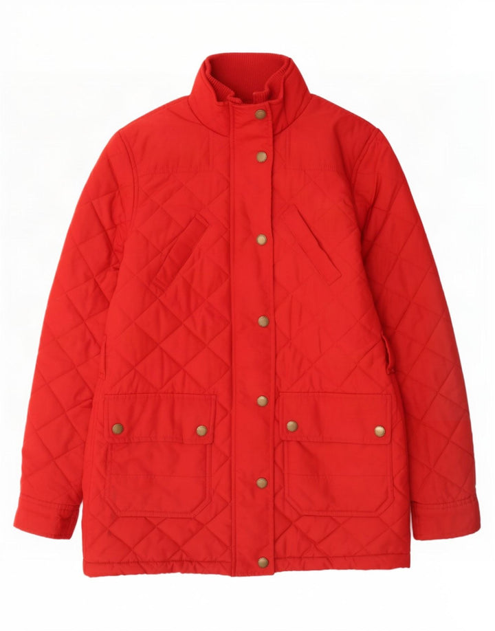 Ralph Lauren Womens Quilted Overcoat UK 6 XS Red Polyester
