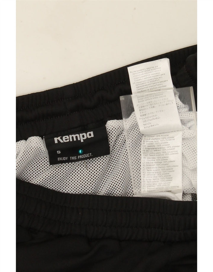 Pantaloncini da bagno vintage da uomo piccoli in poliestere nero