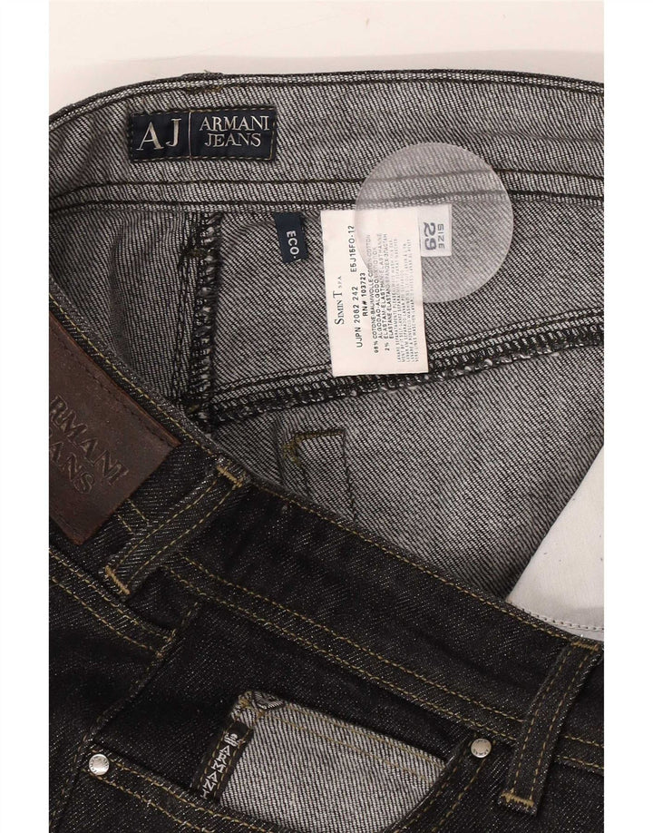 Armani Womens Cropped Jeans W29 L23 Black Cotton