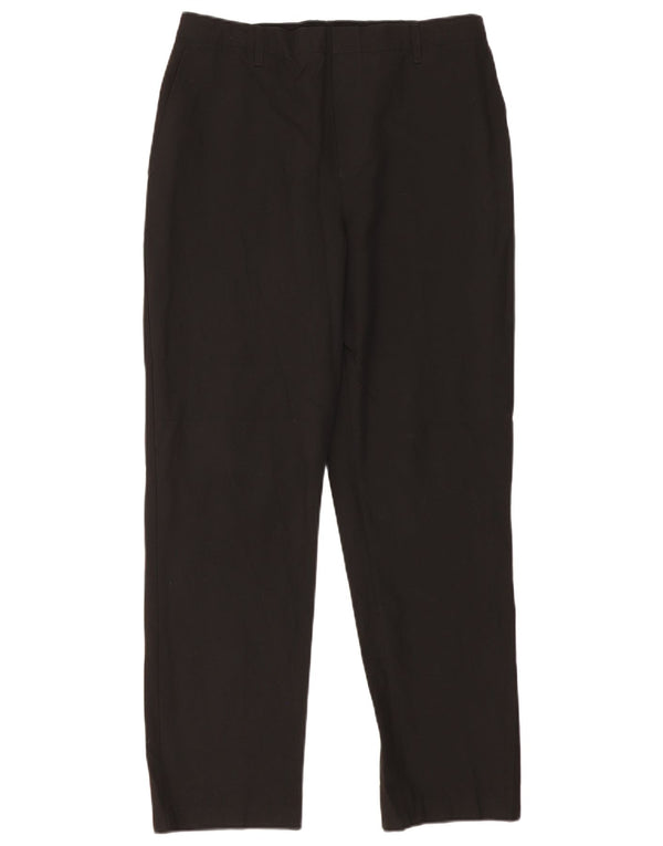 Marks & Spencer Boys Slim Suit Trousers 15-16 Years W32 L30 Black Polyester