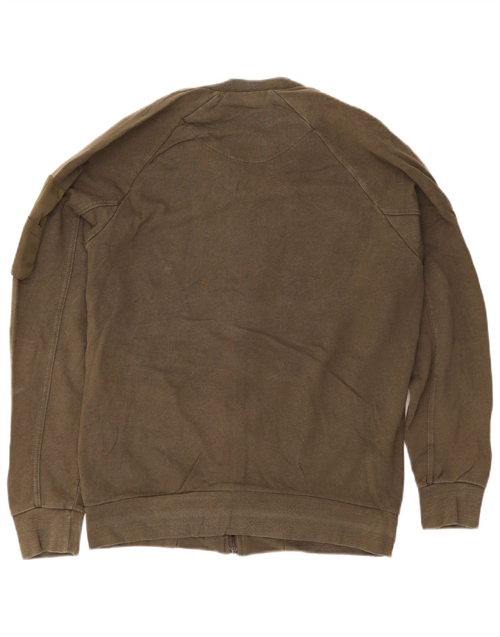 Zara Herren-Trainingsanzug-Top-Jacke, große Khaki-Baumwolle