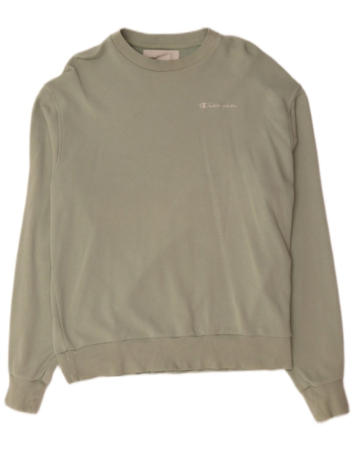 Champion Herren-Sweatshirt-Pullover aus mittelgrüner Baumwolle