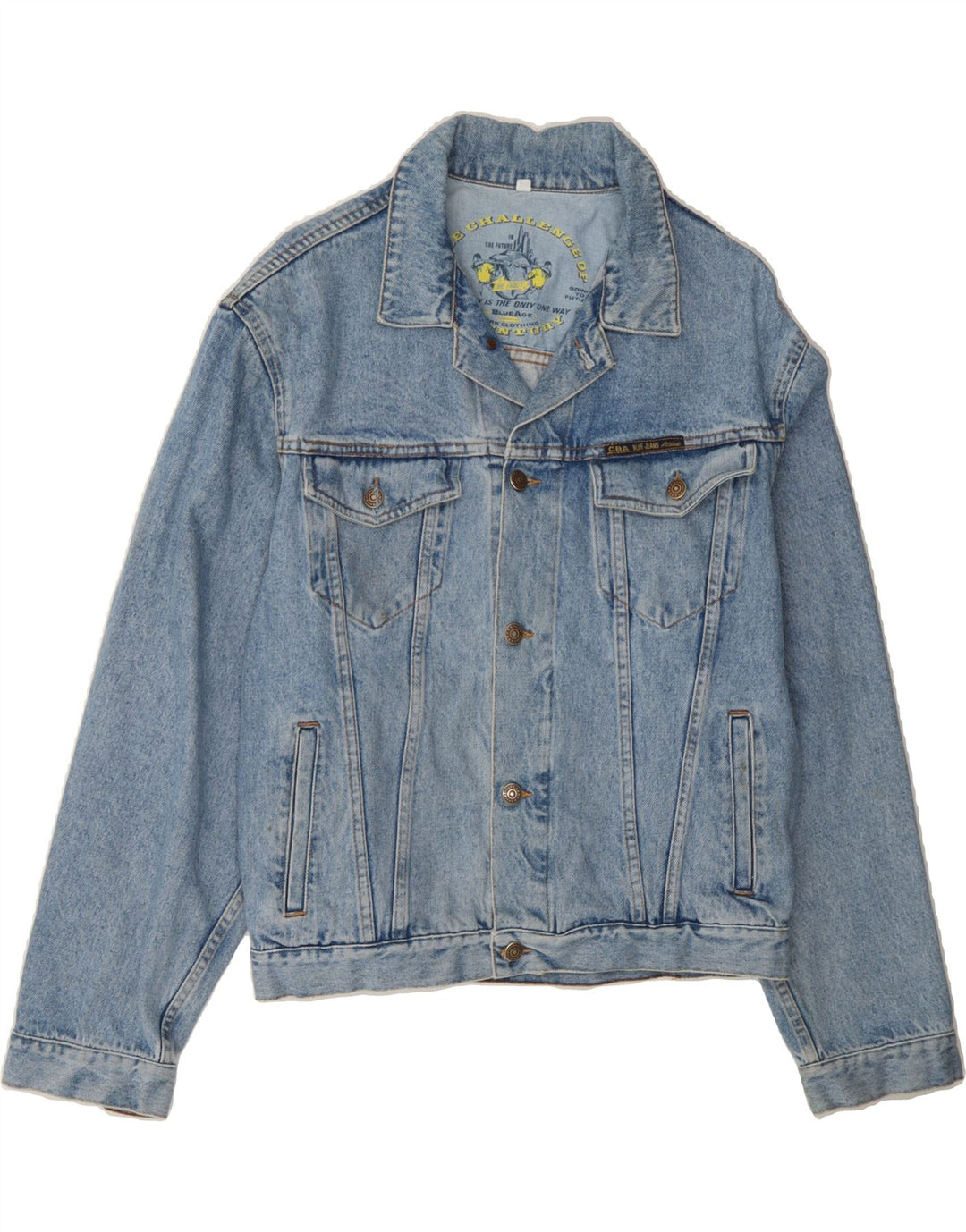 CARRERA Mens Denim Jacket UK 40 Large Blue Cotton Vintage Carrera and Second-Hand Carrera from Messina Hembry 