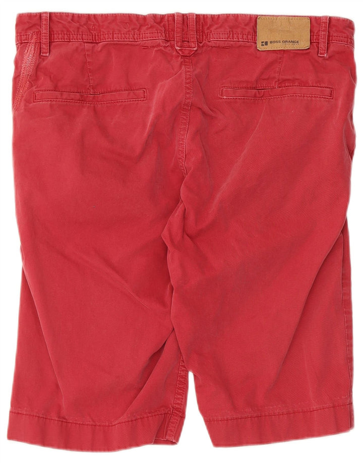 Hugo Boss Mens Chino Shorts W33 Medium Red Cotton