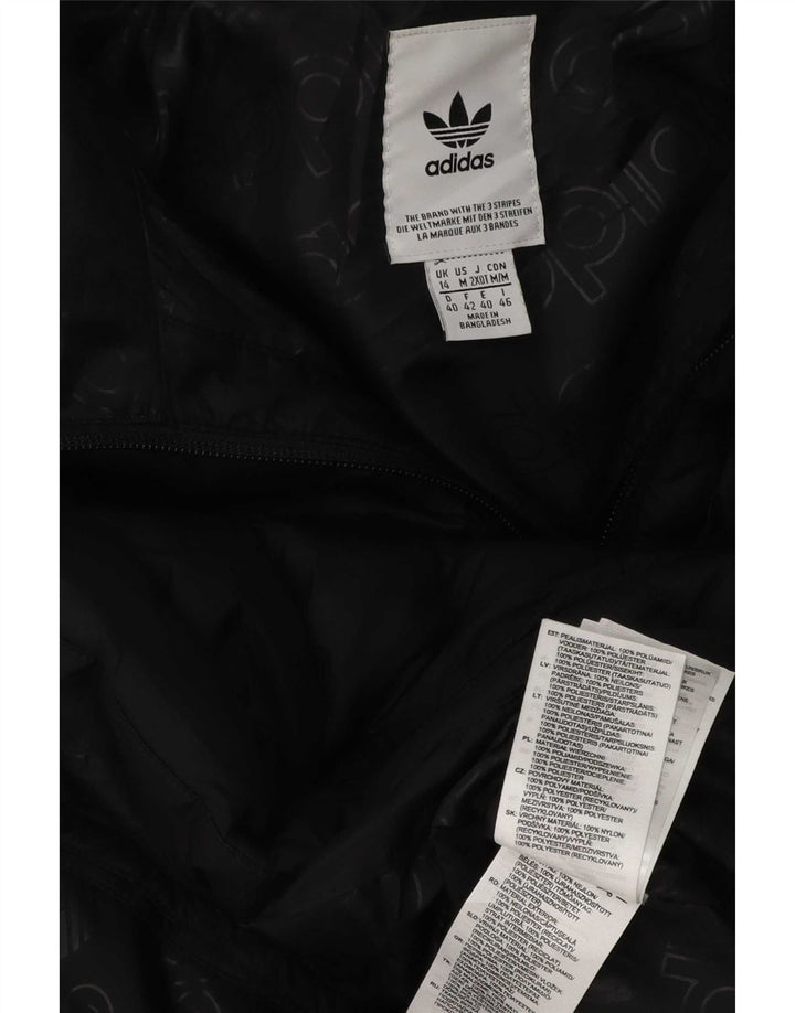Giacca imbottita con cappuccio da donna Adidas UK 14 poliestere nero medio