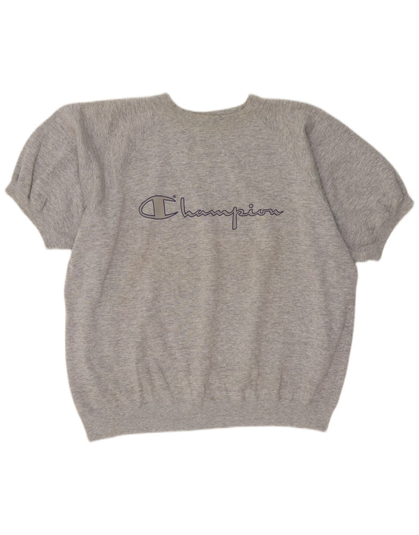 Champion Sudadera Gráfica De Manga Corta para Hombre Jersey XL De Algodón Moteado Gris
