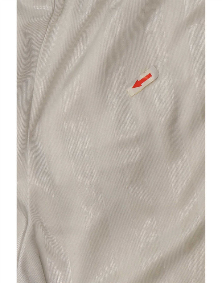 Nike Mens Dri Fit Regular Sport Shorts Médio Branco Listrado Poliéster