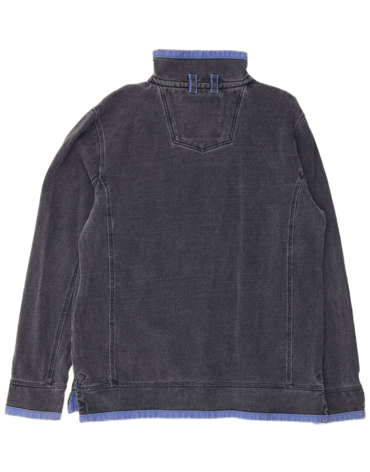Fat Face Herre Zip Neck Sweatshirt Jumper Large Navy Blue Bomuld