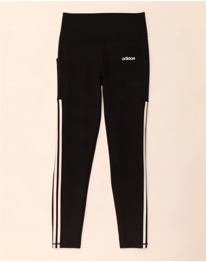 Leggings Adidas Climalite da donna UK 8/10 Piccolo poliestere nero