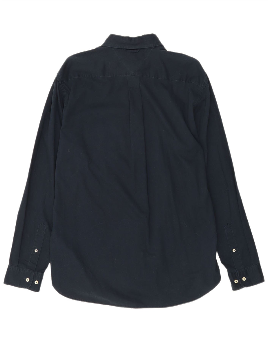 TOMMY HILFIGER Mens Shirt Large Navy Blue Cotton
