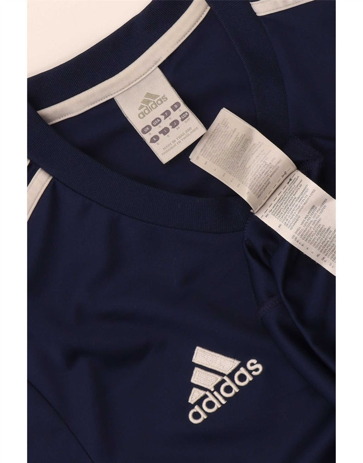 Adidas Mens T-Shirt Top Small Navy Blue Polyester