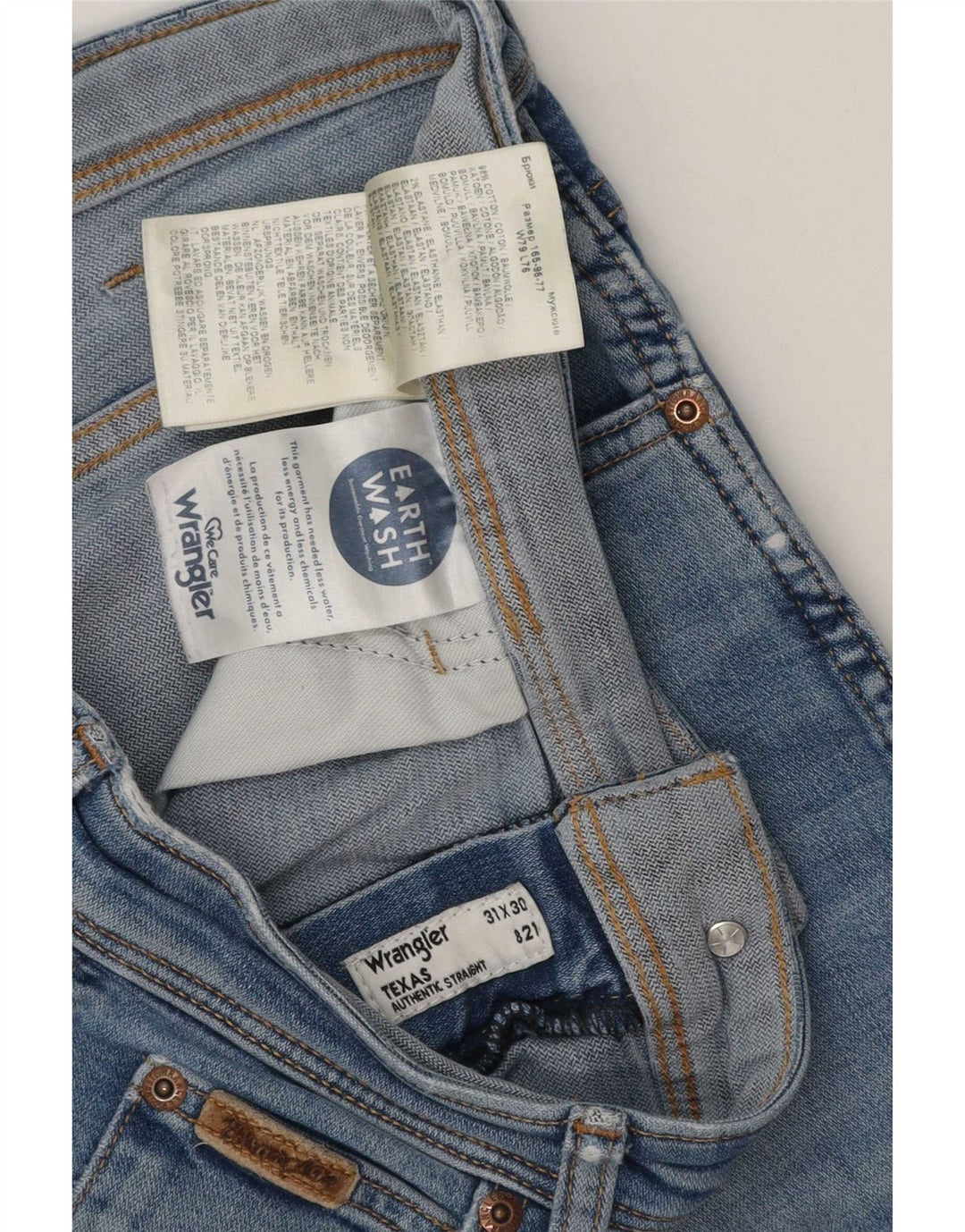 Wrangler Mens Texas Straight Jeans W31 L30 Blue Cotton