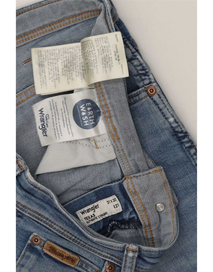 Wrangler Mens Texas Straight Jeans W31 L30 Blue Cotton