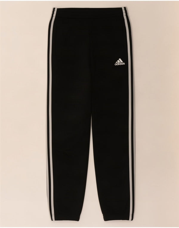 Adidas Boys Tracksuit Trousers Joggers 11-12 Years Black Polyester