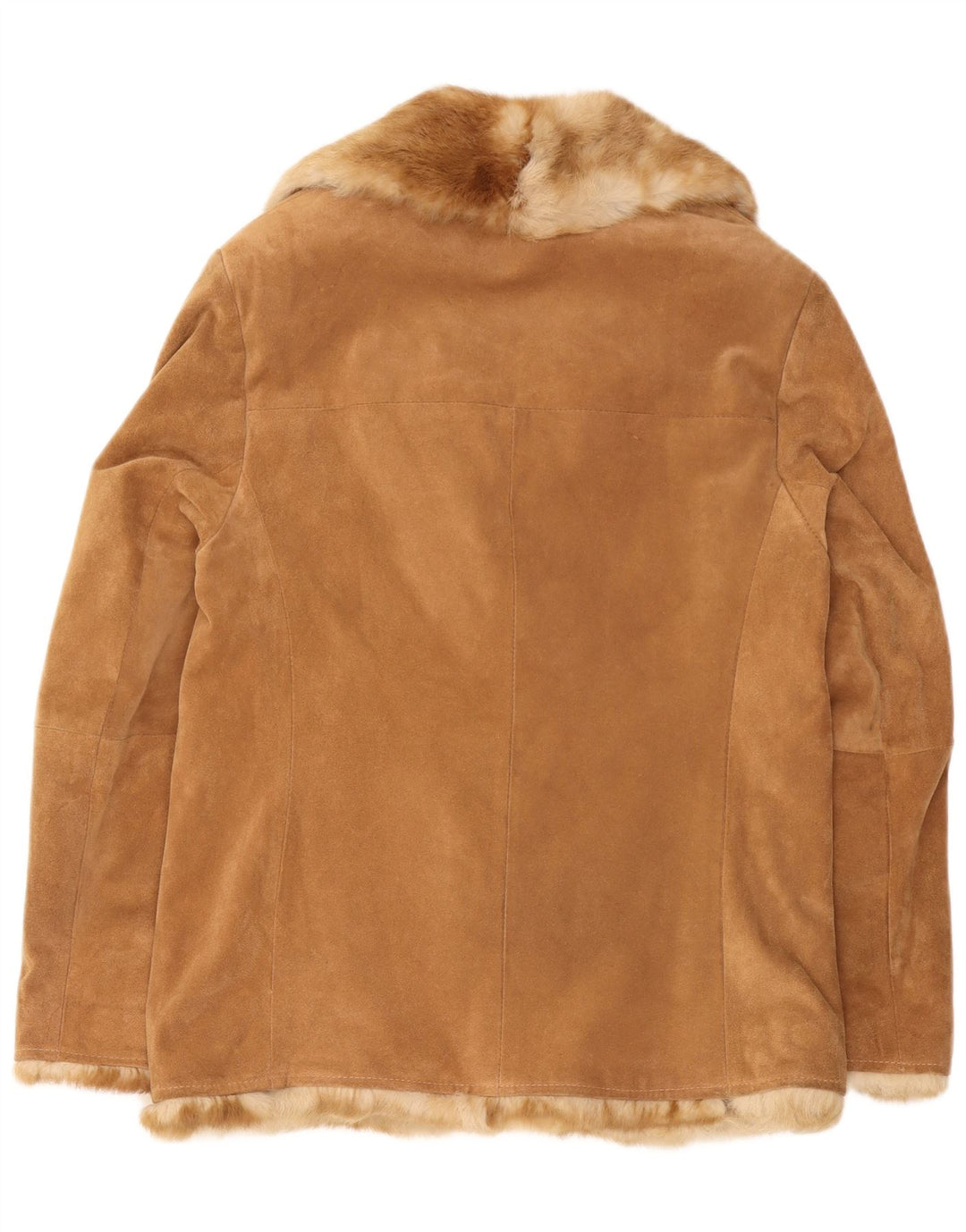 Conbipel Womens Free Heron Suede Jacket IT 46 Large Beige Leather