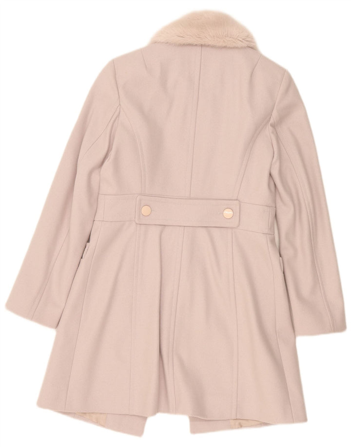 Sobretudo feminino French Connection UK 8 lã bege pequena